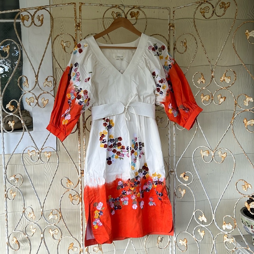 Anthropologie Clemence Dip-Dyed Mini Dress